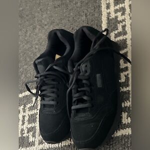 Men's Black Lace-Up Athletic Sneakers